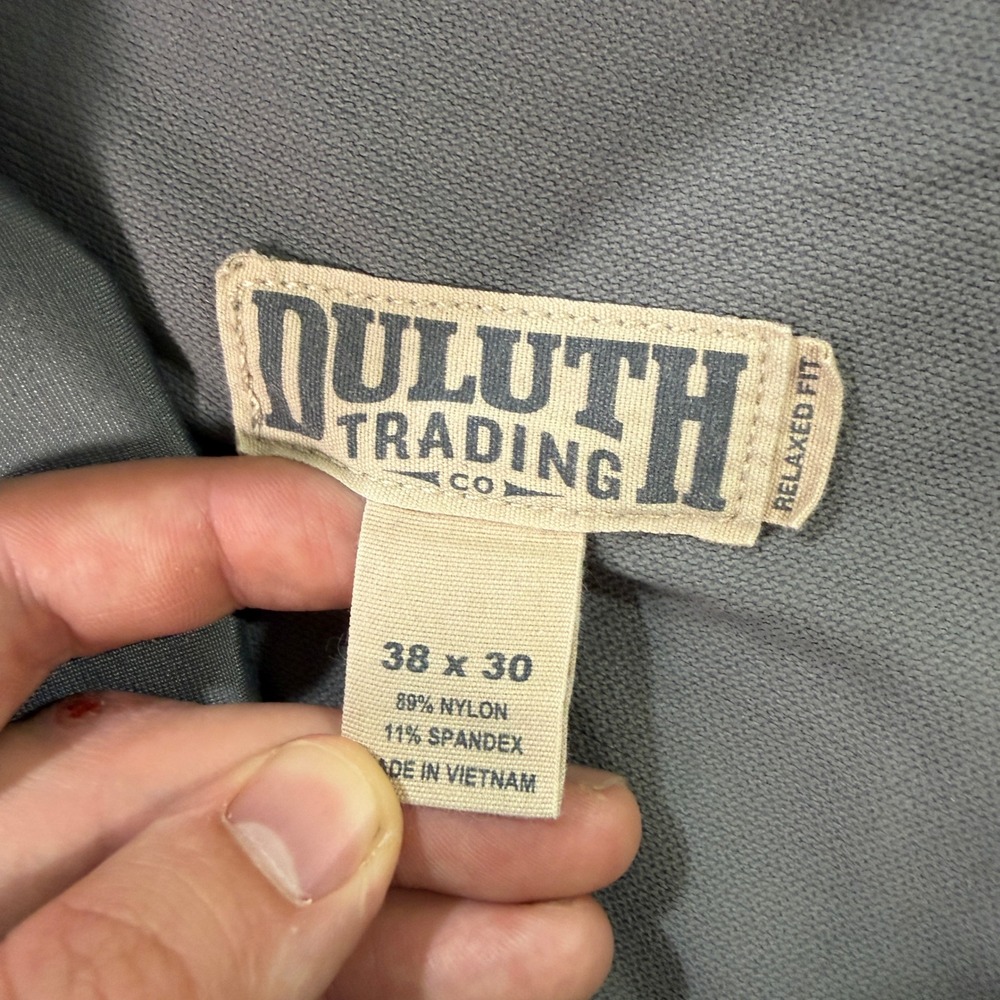 Duluth Mens 38x30 Flexpedition Pants Adult Gray Relaxed Fit Cargo Hiking Outdoor - Picture 6 of 10